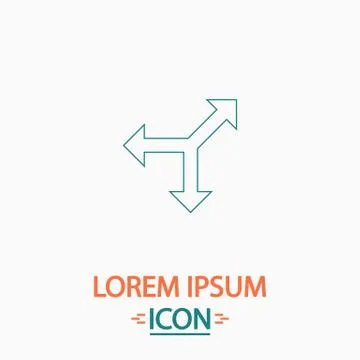 Road arrow computer symbol Stock Illustration
