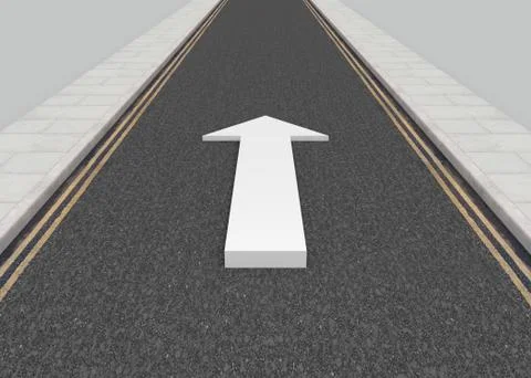 Road Arrow Stock Illustration