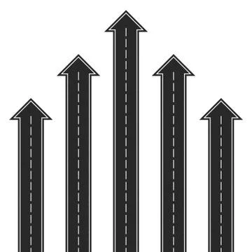 Road Arrows Stock Illustration