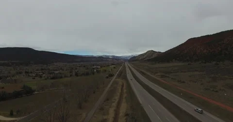 Road to Aspen in Colorado, Sping Mounts Stock Footage