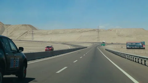 Road into the Atacama desert Stock Footage 64114815
