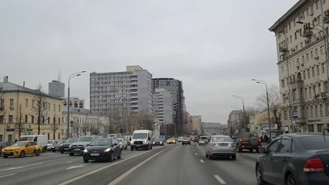 The Road On The Background Of The Traffic Stream.  (3) Stock Footage 231311071