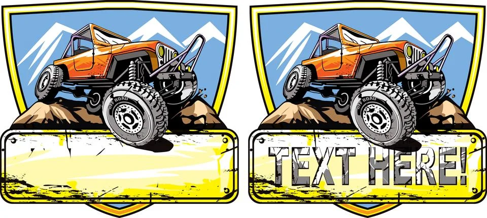 Off Road Badge Stock Illustration