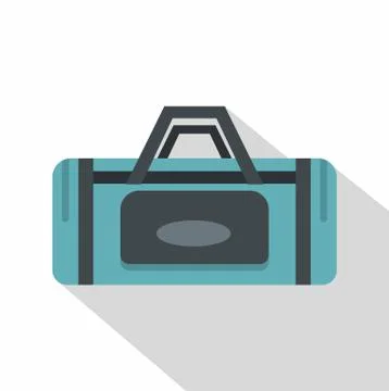 Road bag icon, flat style Illustration