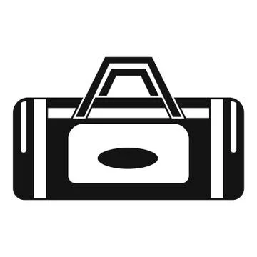 Road bag icon, simple style Illustration