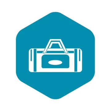 Road bag icon, simple style Illustration