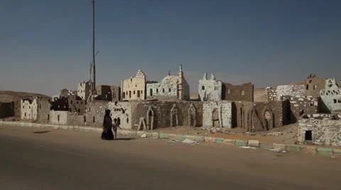 Road in Bahariya Oasis, Egypt Video stock 34801020