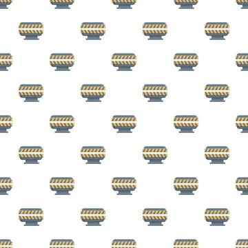 Road barrier caution pattern creating a repeating background Illustrazione stock