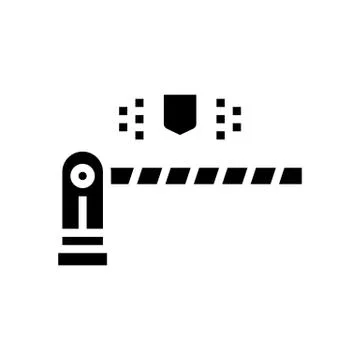 Road barrier glyph icon vector illustration Stock Illustration