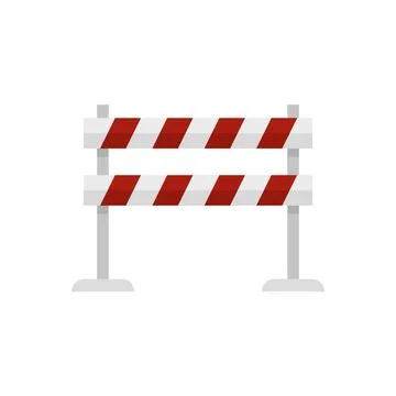 Road barrier icon flat isolated Ilustración de archivo
