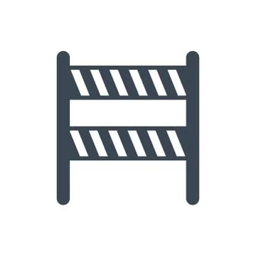 Road Barrier Icon Stock Illustration