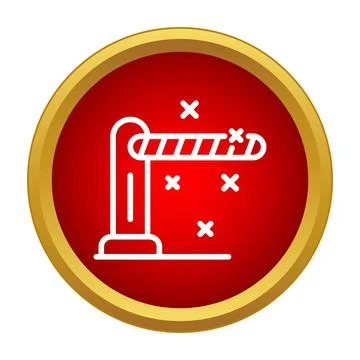 Road barrier icon representing access control and security Stock Illustration