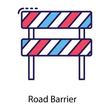 Road Barrier Stock Illustration