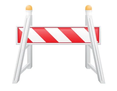 Road barrier illustration Stock Illustration