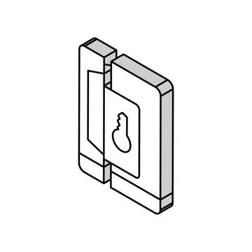 Road barrier isometric icon vector illustration Stock Illustration