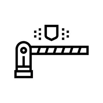Road barrier line icon vector illustration Stock Illustration