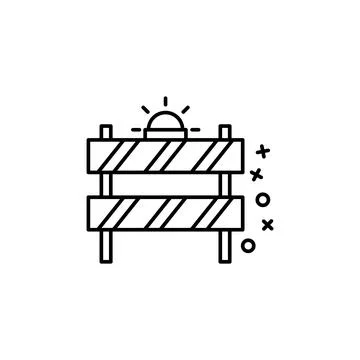 Road barrier no entry icon. Element of labor icon Ilustración de archivo