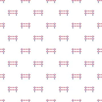 Road barrier warning repeating seamless pattern background Stockillustratie