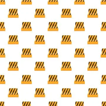 Road barrier warning seamless pattern with yellow and black stripes Stock Illustration