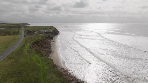 A road with a beach in the background Video stock 297077878