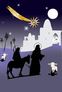 Road to Bethlehem, Stock Illustration