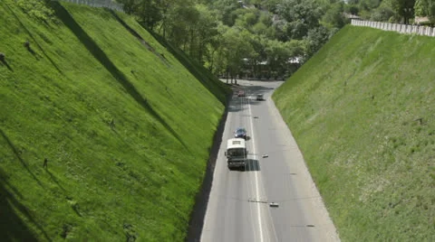 Road between the hills Stock Footage 26847775