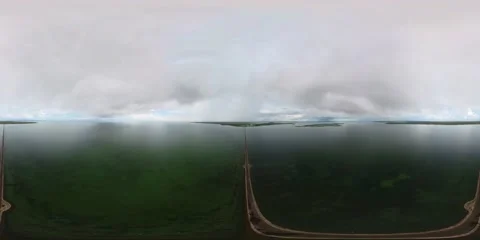 Road between islands. Jaffna, Sri Lanka. 360-Degree view Stock Footage 175108221