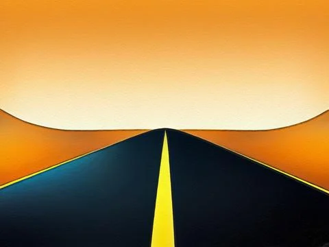 Road between mountains illustration Stock-Illustration