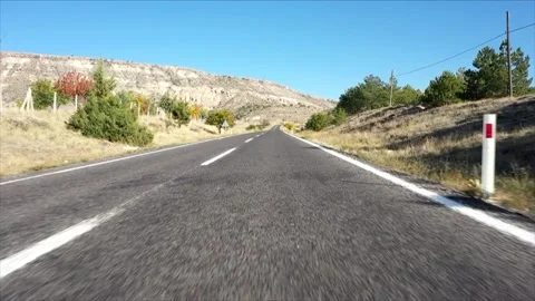 Road between nature from the drone Video stock 205484653