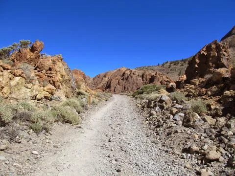 Road between rocks Stock Photos