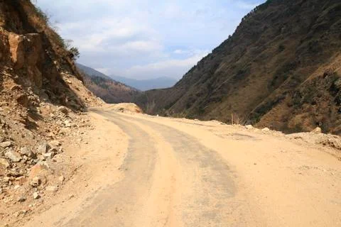 Road In Bhutan Stock Photos