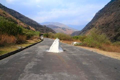 Road In Bhutan Stock Photos