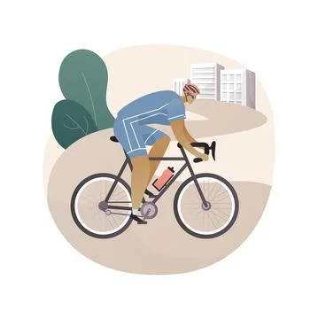 Road bicycle abstract concept vector illustration. Stock Illustration