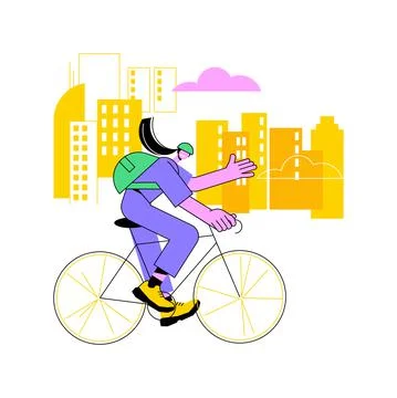 Road bicycle abstract concept vector illustration. Stock Illustration