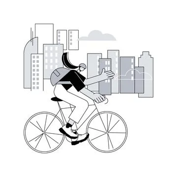 Road bicycle abstract concept vector illustration. Stock Illustration
