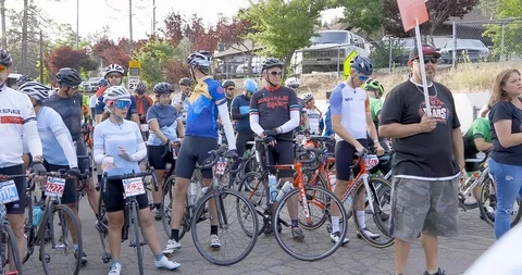 Road Bicycle Tour Stock Footage 118737227