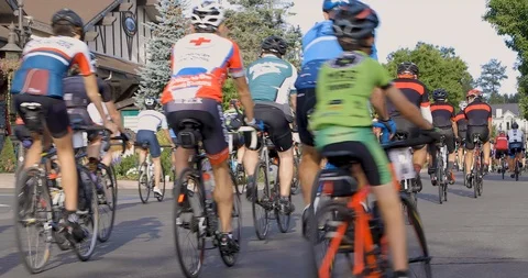 Road Bicycle Tour Stock Footage 118949796