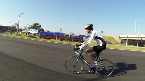 Road Bicycle Training Stock Footage 42141340