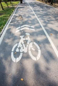 Road for bicycles 库存照片