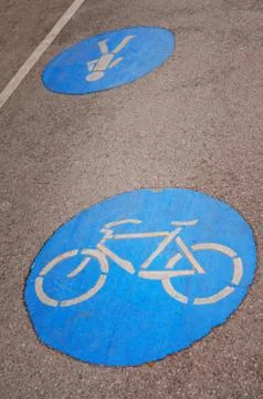 Road for bicycles Stock Photos