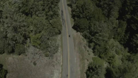 Road Bike Down Mountain Stock Footage 204744653