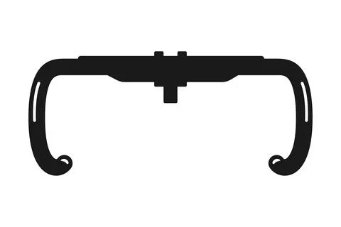 Road Bike Handlebars Vector Illustration