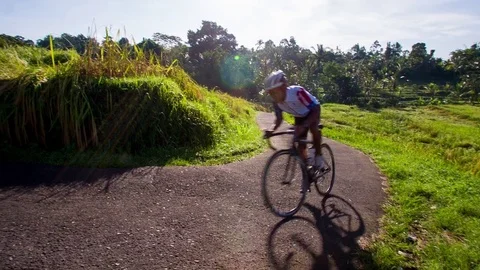 ROAD BIKER IN BALI 스톡 동영상 75278011