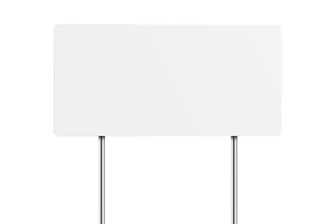 Road blank white sign. vector illustration isolated on white background Stock Illustration