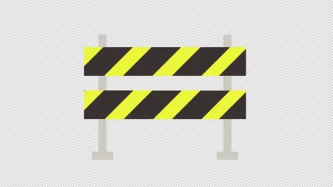 Road Block Barrier Icon Stock Footage 205065563