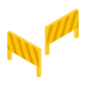 Road block icon, isometric style Ilustración de archivo