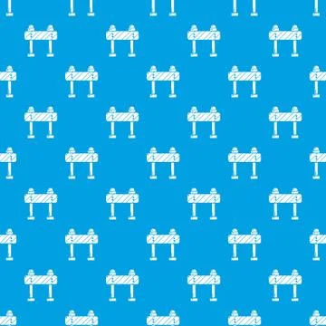 Road block pattern seamless blue Stock Illustration