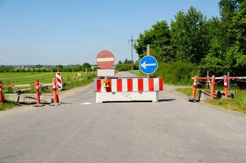 Road block Stock Photos