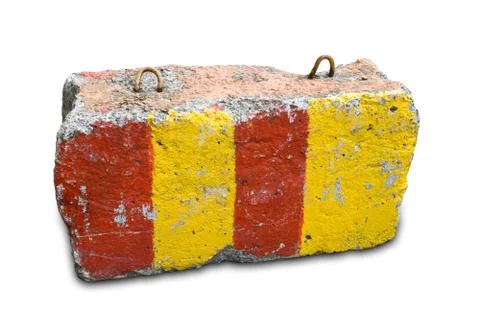 Road blocking concrete block Stock Photos