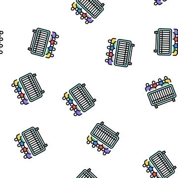 Road blocking for parade vector seamless pattern Illustrazione stock